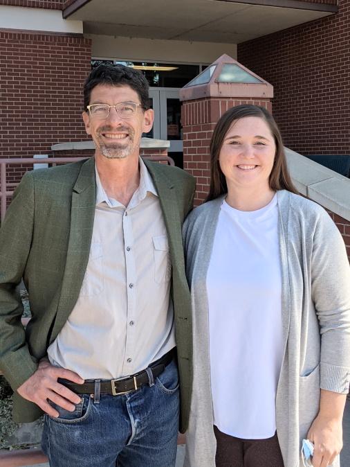 Board of Education President Christophe Febvre and Director Jessica Zamora